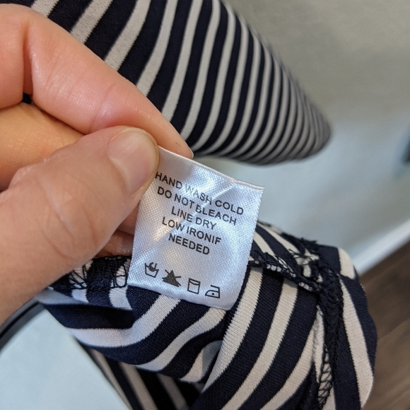 Navy & White Striped Altar'd State Dress Size S - Picture 5 of 10